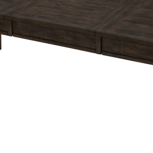 Liberty Furniture Midland Falls Rustic Brown 6-Piece Casual Dining Rectangular Leg Table, 4 Spindle Back Chairs & Bench Set