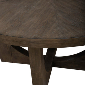 Liberty Furniture Cascade Falls Satin Espresso Pedestal Dining Table with Removable 18-Inch Leaf