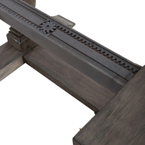 Liberty Furniture Westfield Havana Brown Casual Dining Trestle Table with Square Turned Double Pedestals & 24-Inch Leaf