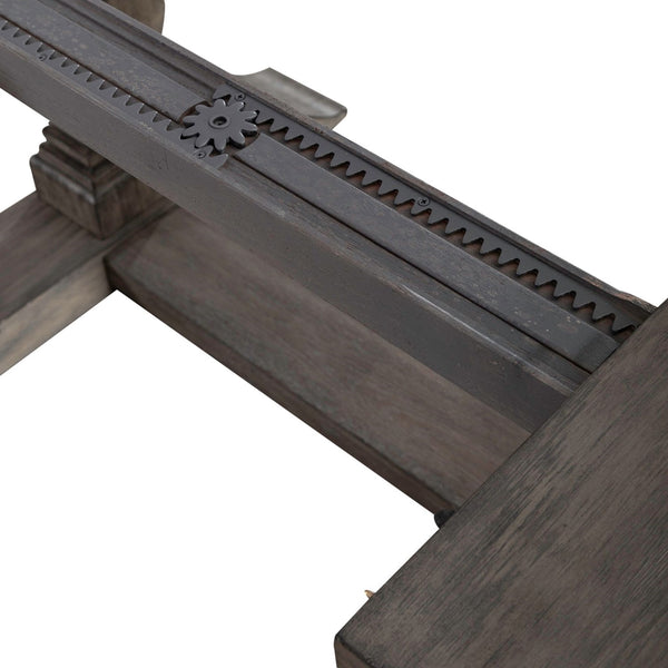 Liberty Furniture Westfield Havana Brown Casual Dining Trestle Table with Square Turned Double Pedestals & 24-Inch Leaf