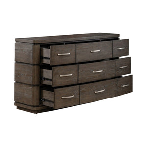 Liberty Furniture Cascade Falls Satin Espresso 9-Drawer Dresser with Starburst Veneer Pattern Top