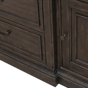 Liberty Furniture Paradise Valley Saddle Brown Entertainment Center with Piers & LED Lighting