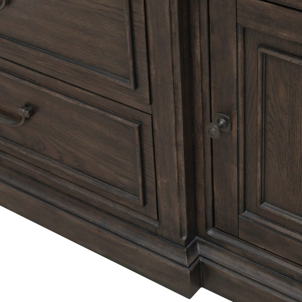Liberty Furniture Paradise Valley Saddle Brown Entertainment Center with Piers & LED Lighting