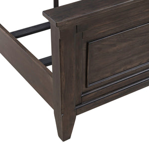 Liberty Furniture Paradise Valley Saddle Brown King Panel Bed with Heavy Crown Molding