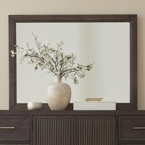 Liberty Furniture Modern Edge Caffe Landscape Mirror with Wide Picture Frame Molding