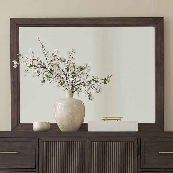 Liberty Furniture Modern Edge Caffe Landscape Mirror with Wide Picture Frame Molding