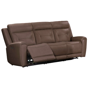 Liberty Furniture Beckham Aline Saddle Leather Dual Zero Gravity Power Recline with Powered Articulating Headrest Sofa with USB