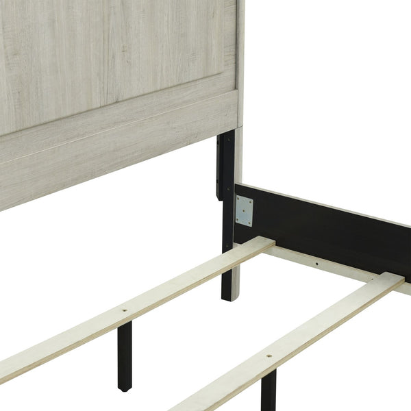 Liberty Furniture Modern Play Natural White Queen Panel Bed with Gently Rounded Corners