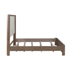 Liberty Furniture South Bend Burnished Clay Queen Shelter Bed with Textured Gravel Upholstery