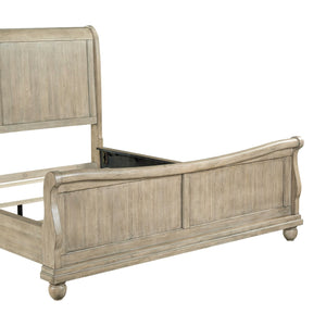 Liberty Furniture Rustic Traditions Saddle Tan Classic Louis Philippe Queen Sleigh Headboard