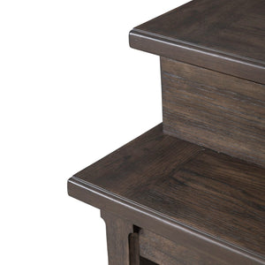 Liberty Furniture Paradise Valley Saddle Brown Console Bar Table with Built-In Charging Station