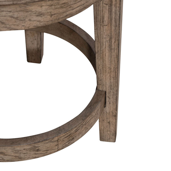Liberty Furniture City Scape Burnished Beige Upholstered Swivel Console Stool