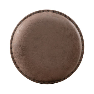 Liberty Furniture Paradise Valley Saddle Brown Upholstered Leather-Like Console Stool