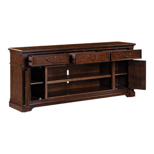 Liberty Furniture Fireplace TV 84-Inch Console with Antique Brass Bail & Knob Hardware