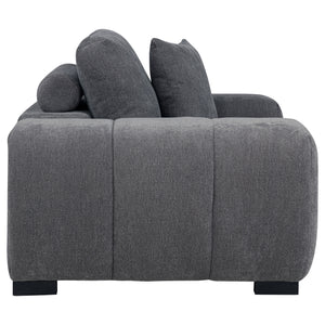Coaster Octavia Upholstered Track Arm Accent Chair Charcoal Grey