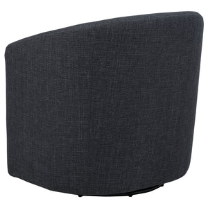 Coaster Mossbrook Fabric Upholstered Swivel Accent Chair Anthracite