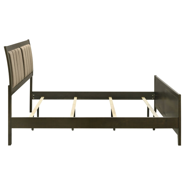 Coaster Wilkes 51-Inch Upholstered California King Bed Dark Cocoa