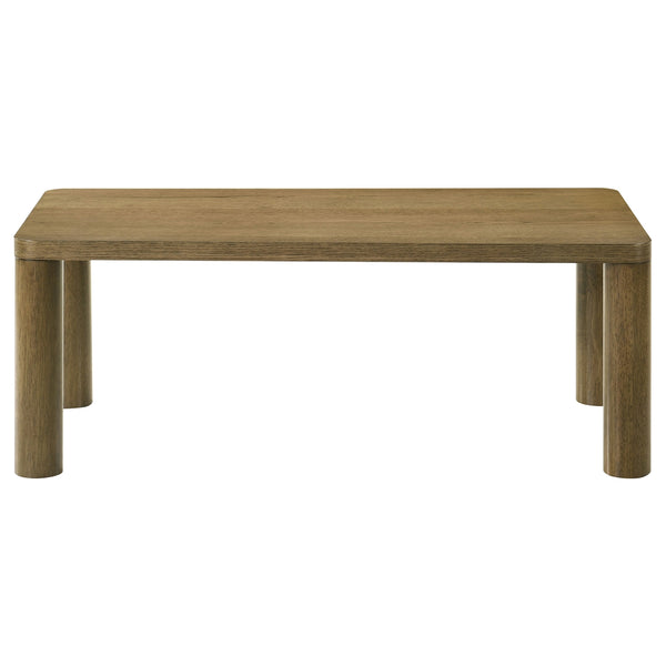 Coaster Castlewood 2-Piece Cocktail Coffee Table Set Brown Oak