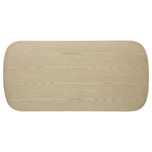 Coaster Kailani Coastal Rectangular Cocktail Coffee Table Beige Oak
