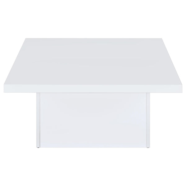 Coaster Devar Square Engineered Wood Coffee Table White High Gloss