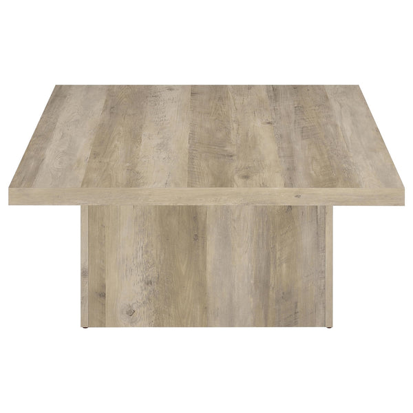 Coaster Devar Square Engineered Wood Coffee Table Distressed Pine