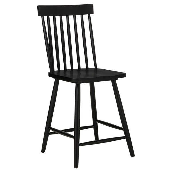 Coaster Andrews 5-Piece Round Counter Dining Set Light Ash & Black
