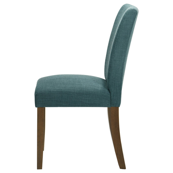 Coaster Cantley Upholstered Dining Side Chair Teal Blue