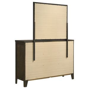 Coaster Wilkes 6-Drawer Dresser & Mirror Dark Cocoa