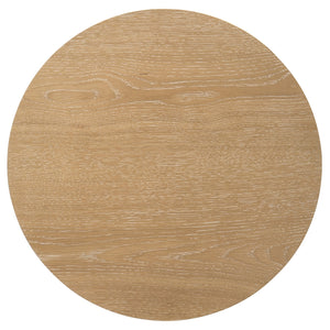 Coaster Ottowa Round Wood Side End Table With Shelf Washed Oak