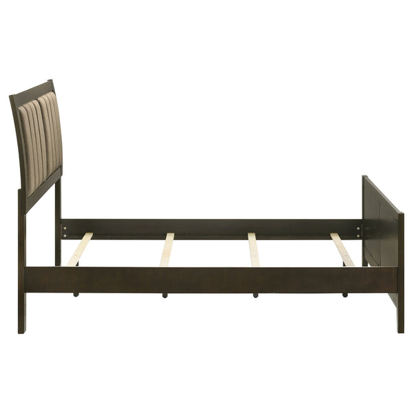 Coaster Wilkes 51-Inch Upholstered Full Bed Dark Cocoa