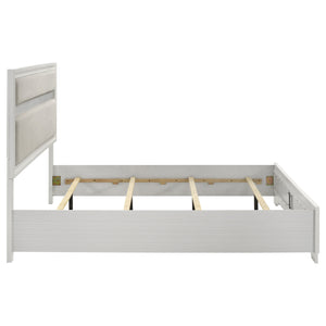 Coaster Miranda 54-Inch Upholstered King Panel Bed White