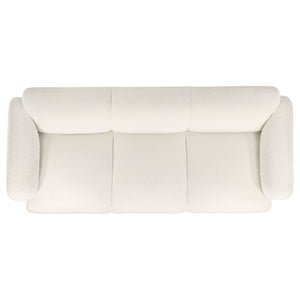 Coaster Dorset 2-Piece Upholstered Round Track Arm Sofa Set White