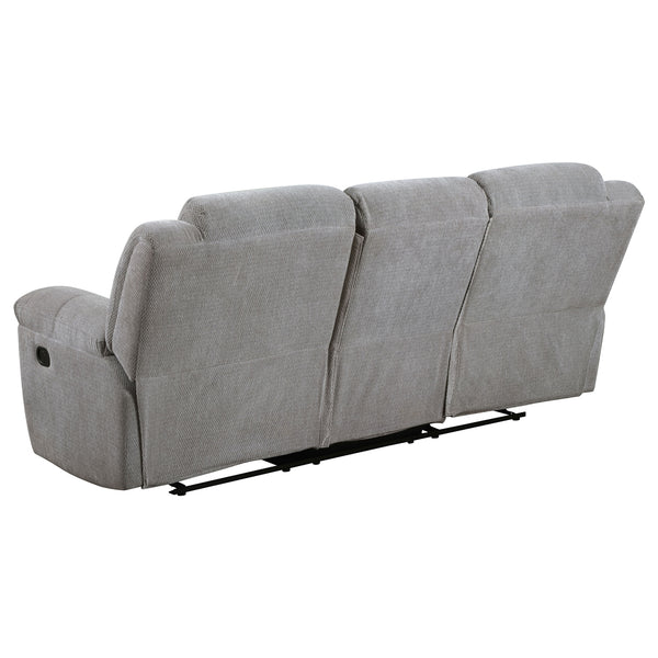 Coaster Gilson 2-Piece Chenille Upholstered Reclining Sofa Set Grey