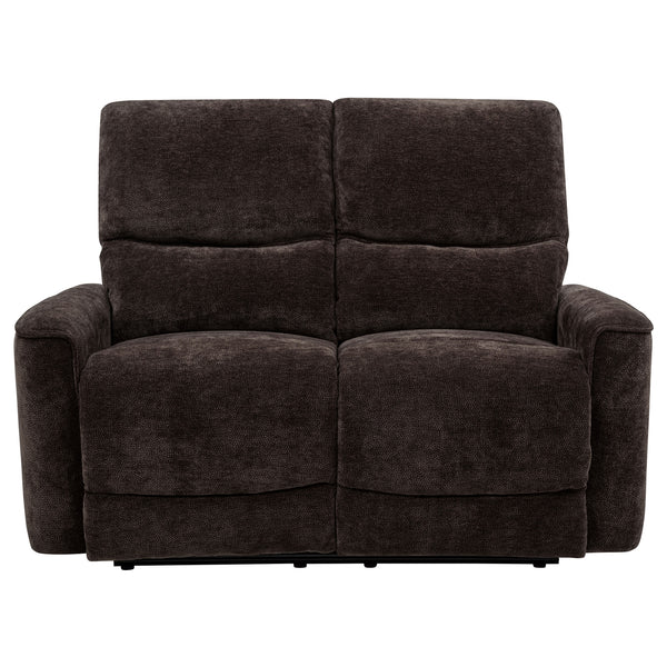 Coaster Navarro Chenille Upholstered Reclining Loveseat Dark Brown