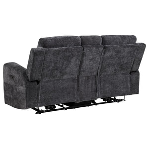 Coaster Kennett Chenille Upholstered Power Reclining Loveseat Grey