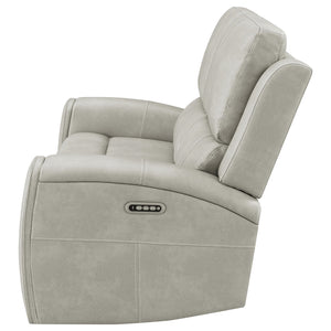 Coaster Brickston Triple Power Reclining Loveseat Grey