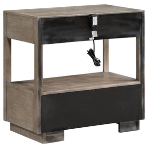 Coaster Durango 2-Drawer Nightstand Bedside Table Taupe Oak