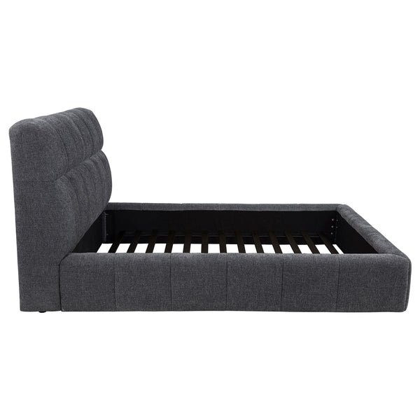 Coaster Nollet 48-Inch Upholstered Queen Panel Platform Bed Grey