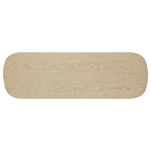 Coaster Kailani Coastal Sofa Console Table With Shelf Beige Oak