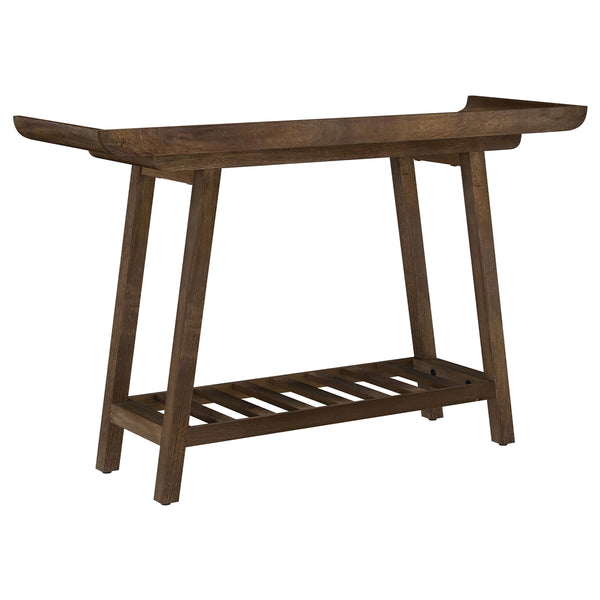 Coaster Ornelas 46-Inch Console Table With Slatted Shelf Mango Brown