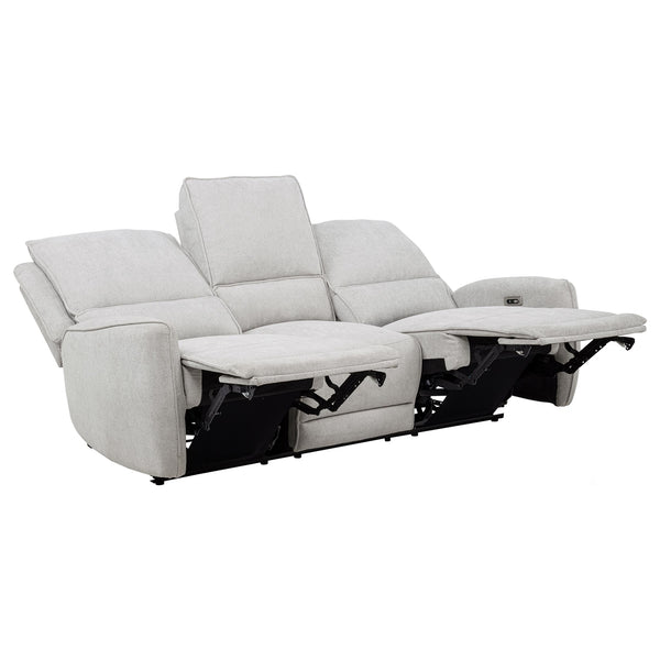 Coaster Sylmar Chenille Upholstered Power Reclining Sofa Dove Grey
