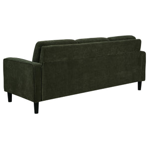 Coaster Ruth 77-Inch Fabric Upholstered Track Arm Sofa Matcha Green