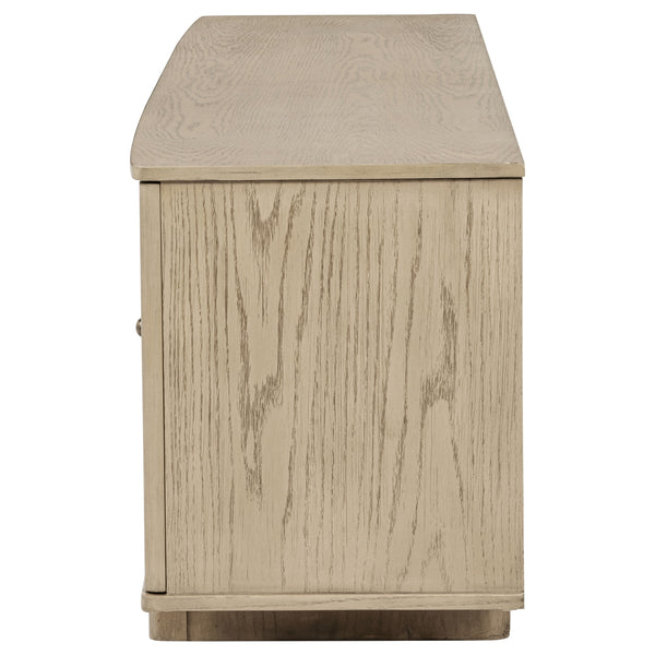 Coaster Kailani 79-Inch 4-Door Cane Tv Stand Media Console Beige Oak