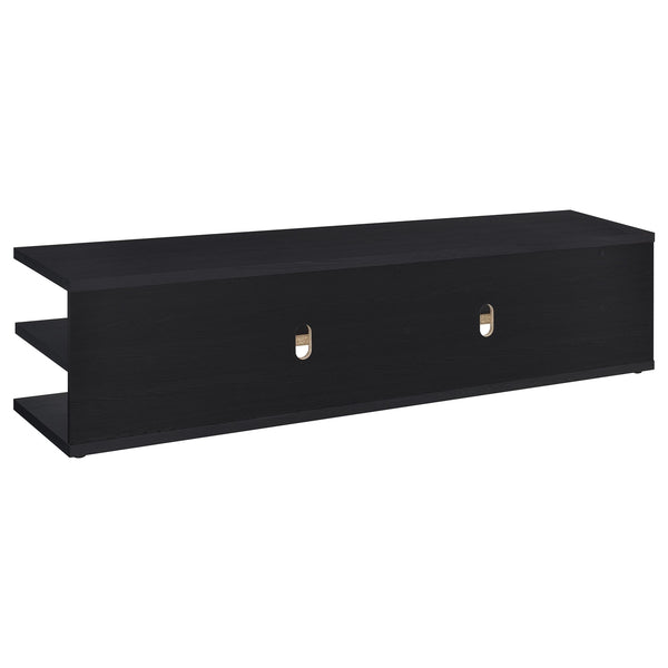 Coaster Cartmill 78-Inch 2-Tier Tv Stand Media Console Black