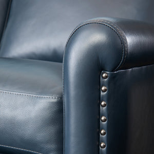 Flexsteel Elizabeth Leather Power Reclining Sofa with Power Headrest in Sea