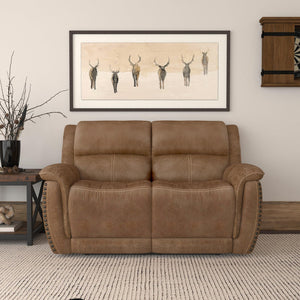Flexsteel Zero Gravity Beau Fabric Power Reclining Loveseat with Power Headrests in Silt