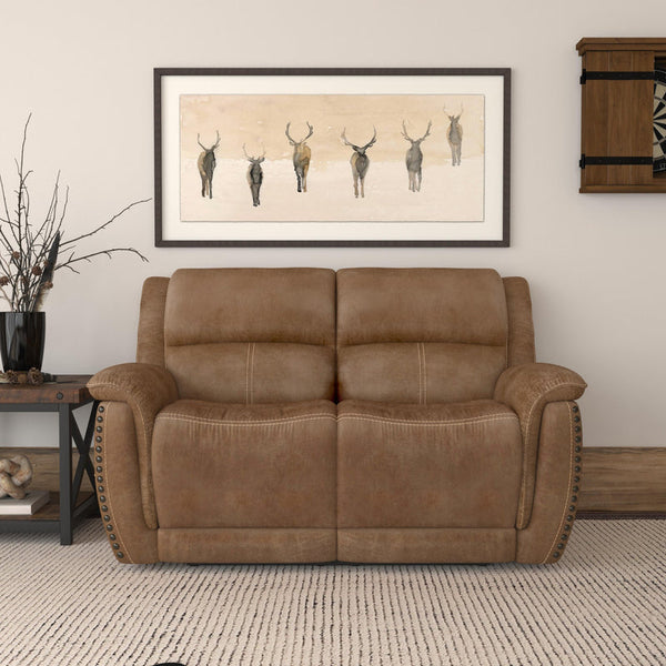 Flexsteel Zero Gravity Beau Fabric Power Reclining Loveseat with Power Headrests in Silt