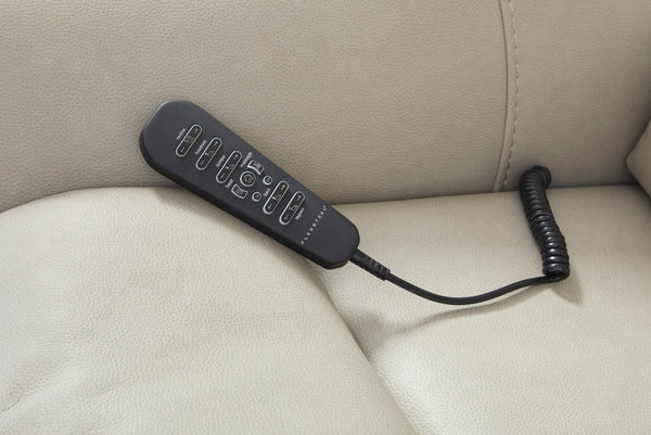 Flexsteel Zero Gravity Artemis Fabric Power Rocking Recliner with Power Headrest, Lumbar, Heat & Massage in Dove