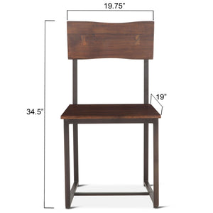 Home Trends Design Loft 18 Inch Dining Chair Walnut