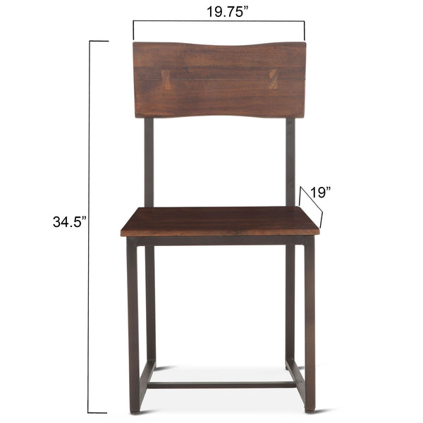 Home Trends Design Loft 18 Inch Dining Chair Walnut